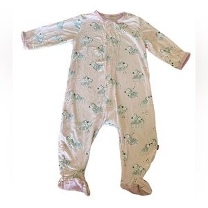 Magnetic Me Pink Little One Zebra Modal Footie 3-6 months